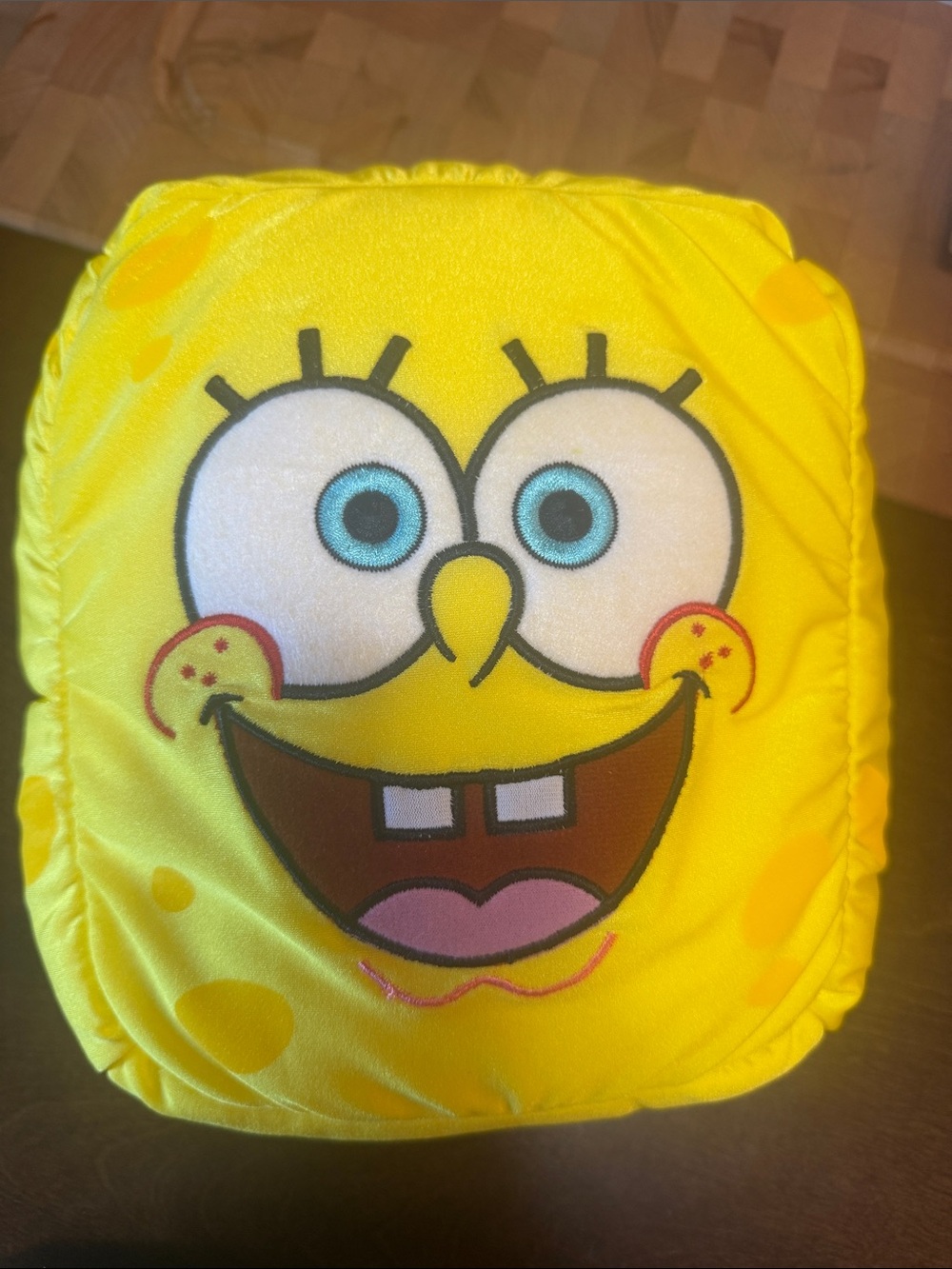 Kids SpongeBob SquarePants squishy backpack with zipper top for storage